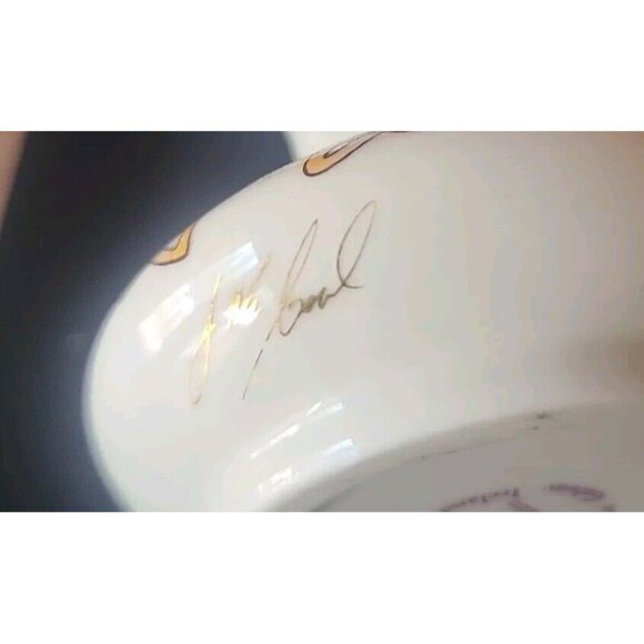 CRE Irish Porcelain 4” Celtic Bud Vase Galway Signed J McCaul Vintage 3 3/4” - Picture 9 of 9